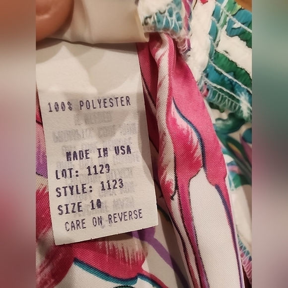 Vtg Pykettes Hawaiian Floral Bird Midi Skirt with Pockets - Picture 7 of 11